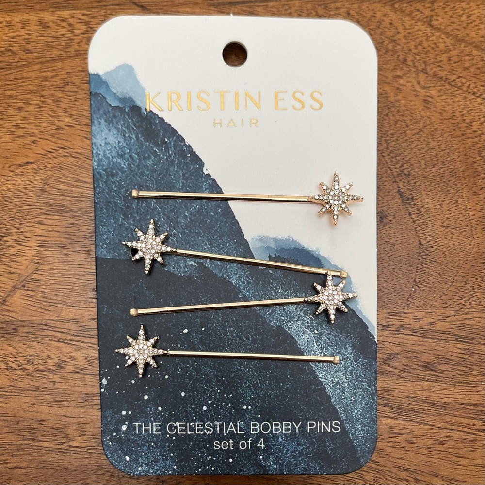 Kristin Ess Hair Celestial Bobby Pins, 4 count